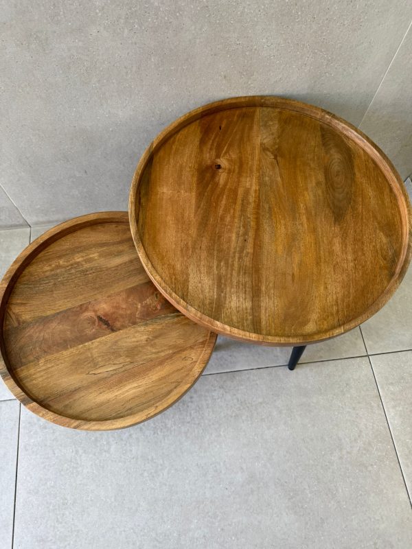 ⁦זוג שולחנות עגולים 60X45⁩ – תמונה ⁦5⁩