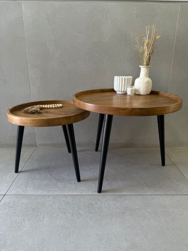 ⁦זוג שולחנות עגולים 60X45⁩ – תמונה ⁦8⁩