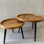 זוג שולחנות עגולים 60X45