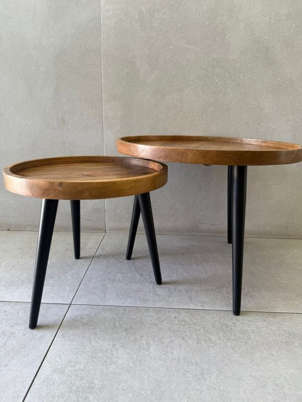 ⁦זוג שולחנות עגולים 60X45⁩ – תמונה ⁦3⁩