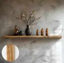 ⁦מדף צף מעץ מלא⁩ – תמונה ⁦8⁩