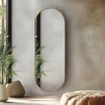 מראת קפסולה מסגרת עץ