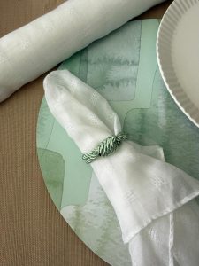 סט סידור שולחן - ירוק מרגיע