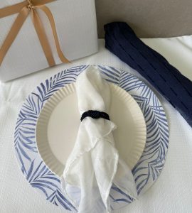 ⁦סט סידור שולחן - נגיעות כחול⁩ – תמונה ⁦4⁩