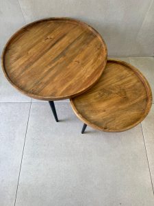 ⁦זוג שולחנות עגולים 75X45⁩ – תמונה ⁦3⁩
