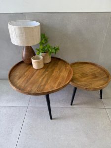 ⁦זוג שולחנות עגולים 75X45⁩ – תמונה ⁦4⁩