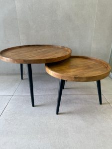 זוג שולחנות עגולים 75X45