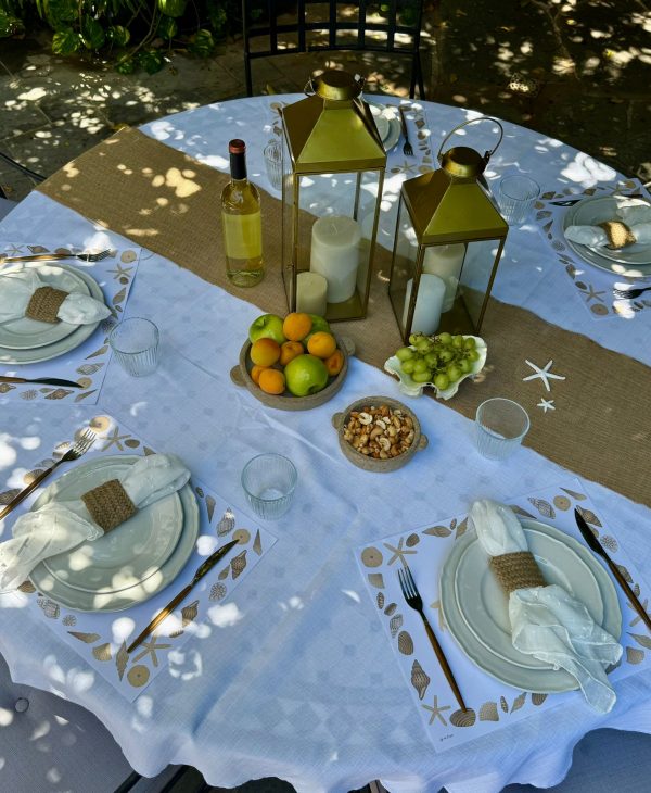 ⁦סט סידור שולחן - צדפים לבן⁩ – תמונה ⁦12⁩