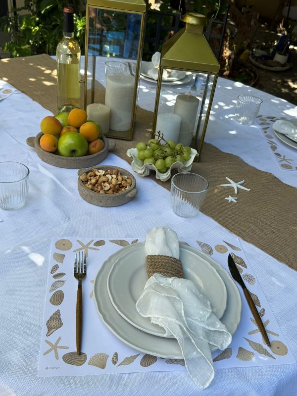 ⁦סט סידור שולחן - צדפים לבן⁩ – תמונה ⁦13⁩