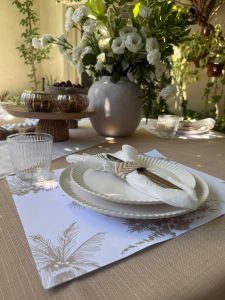 ⁦מפה חגיגית דמוי פשתן- צבע קפה⁩ – תמונה ⁦10⁩