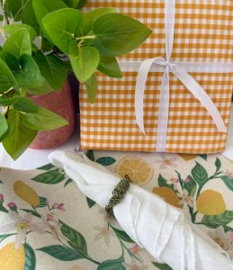 ⁦מפת שולחן משבצות - צהוב⁩ – תמונה ⁦10⁩