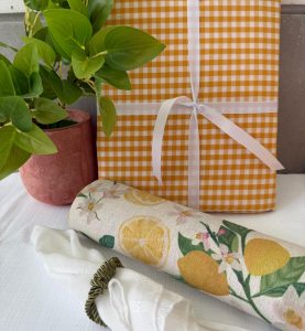 ⁦מפת שולחן משבצות - צהוב⁩ – תמונה ⁦11⁩