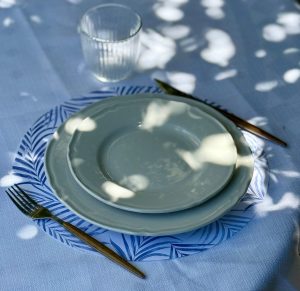 ⁦חבילת פלייסמנט - עלים כחולים⁩ – תמונה ⁦9⁩