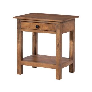 ⁦שידת צד מיטה עם מגירה - עץ מנגו⁩ – תמונה ⁦7⁩