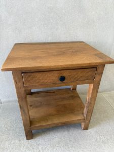 ⁦שידת צד מיטה עם מגירה - עץ מנגו⁩ – תמונה ⁦2⁩