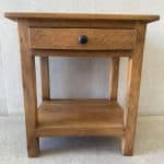 שידת צד מיטה עם מגירה - עץ מנגו