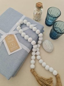 מפה חגיגית דמוי פשתן - צבע כחול ג'ינס