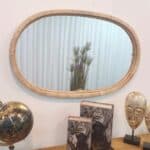 מראה אליפסה מסגרת רטאן