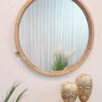 מראה עגולה מסגרת רטאן