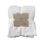 שמיכת קיץ זוגית פיקה צבע לבן