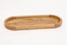 ⁦מגש אובלי מעץ מנגו⁩ – תמונה ⁦2⁩