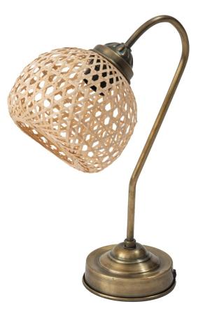 מנורת שולחן רטאן מנורת שולחן אהיל רטאן – תמונה 1