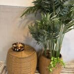 סל אחסון / שולחן רטאן עגול