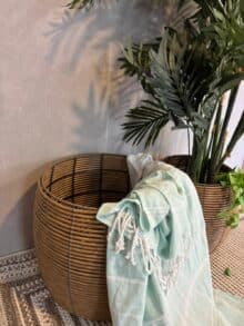 ⁦סל אחסון / שולחן רטאן עגול⁩ – תמונה ⁦3⁩