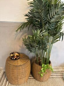 ⁦סל אחסון / שולחן רטאן עגול⁩ – תמונה ⁦5⁩