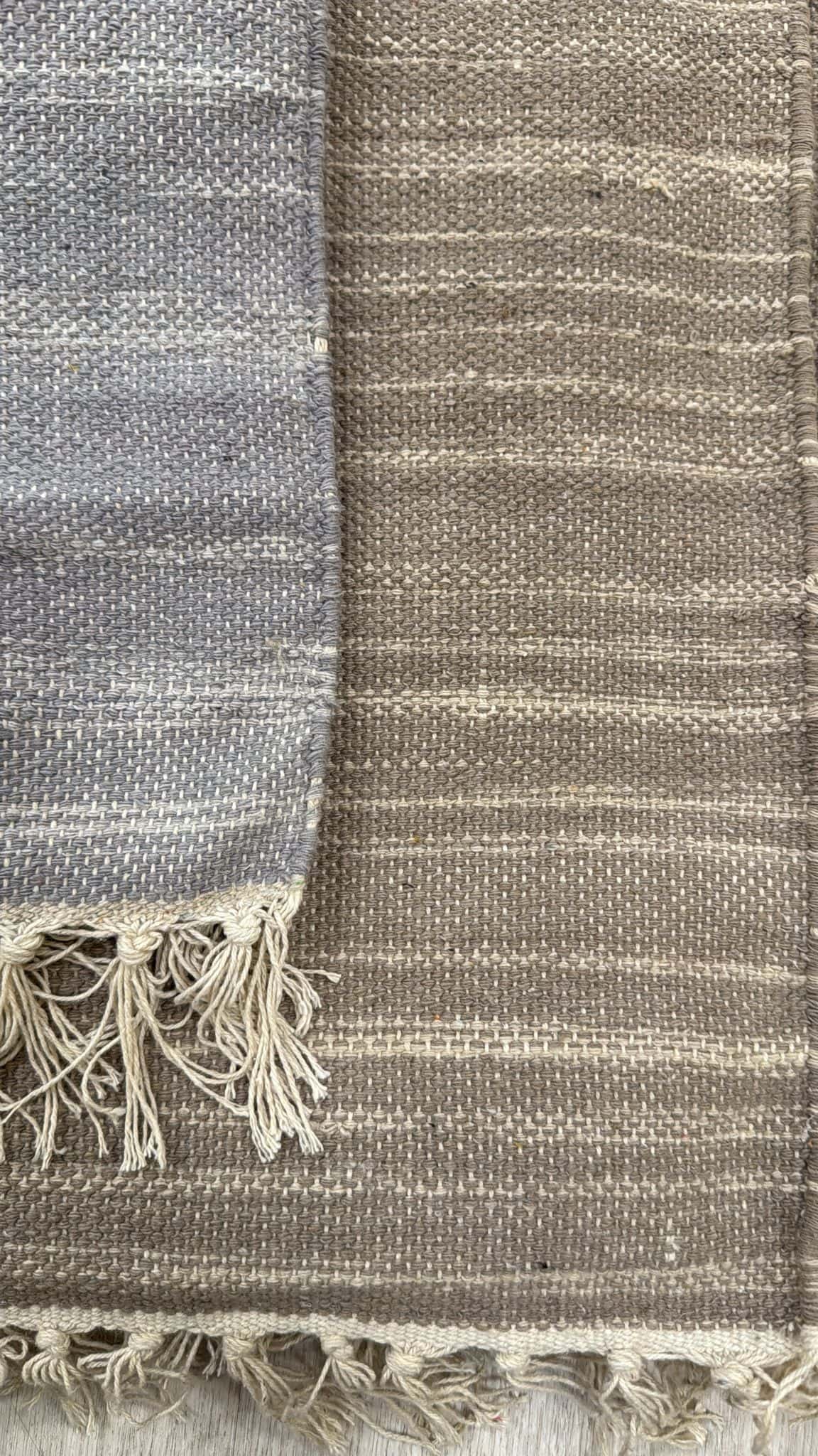 שטיח כותנה (1) שטיח כותנה אפור/בז' – תמונה 1