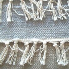 ⁦שטיח כותנה אפור/בז'⁩ – תמונה ⁦3⁩