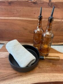 ⁦מחבת קרמית ידית עץ⁩ – תמונה ⁦4⁩