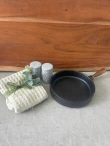 ⁦מחבת קרמית ידית עץ⁩ – תמונה ⁦6⁩