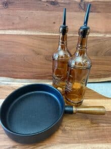 ⁦מחבת קרמית ידית עץ⁩ – תמונה ⁦3⁩