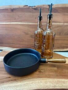 ⁦מחבת קרמית ידית עץ⁩ – תמונה ⁦2⁩