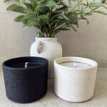 נר ציטרונלה שחור/אפור בהיר