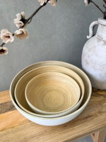 סט קערות הגשה במבוק