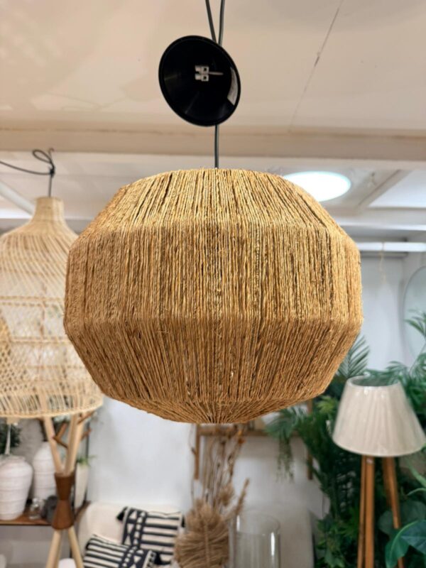 ⁦מנורת תקרה אהיל חבל יוטה⁩ – תמונה ⁦3⁩
