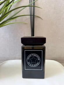 מפיץ ריח בבקבוק זכוכית שחור מרובע