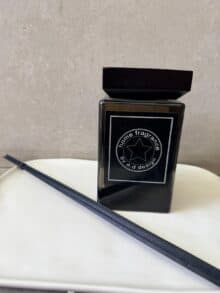 מפיץ ריח בבקבוק זכוכית שחור מרובע – תמונה 3