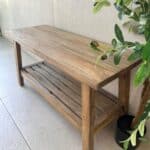 ספסל עץ מדף פתוח