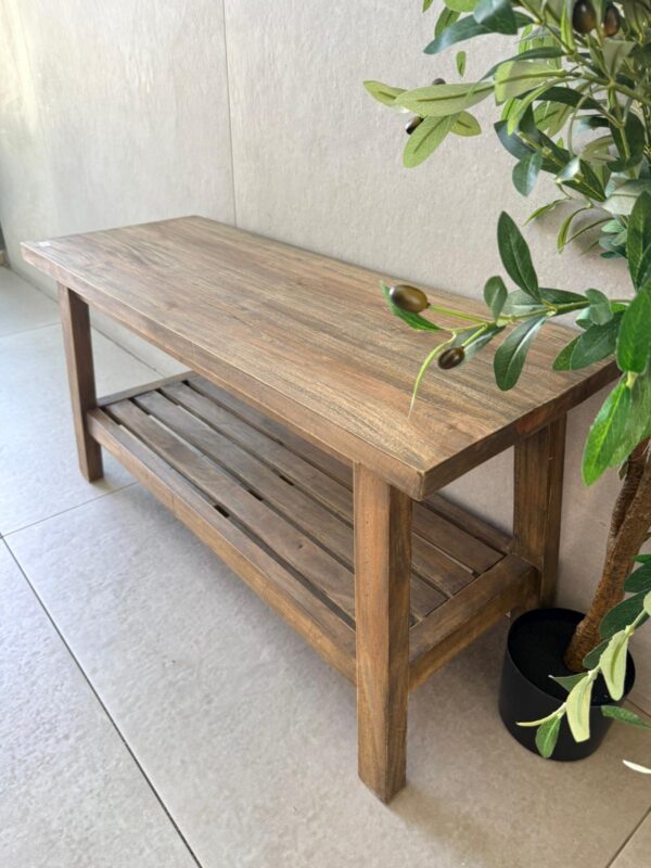 ⁦ספסל עץ מדף פתוח⁩ – תמונה ⁦1⁩