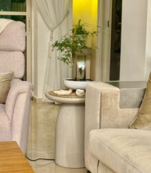 ⁦שולחן מוקה פסים⁩ – תמונה ⁦2⁩