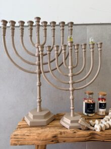 ⁦חנוכיה ממתכת בצבע מוקה⁩ – תמונה ⁦9⁩