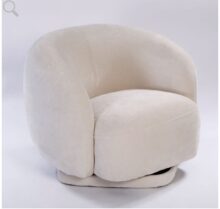 כורסה מסתובבת - שמנת