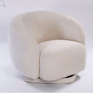 כורסה מסתובבת - שמנת