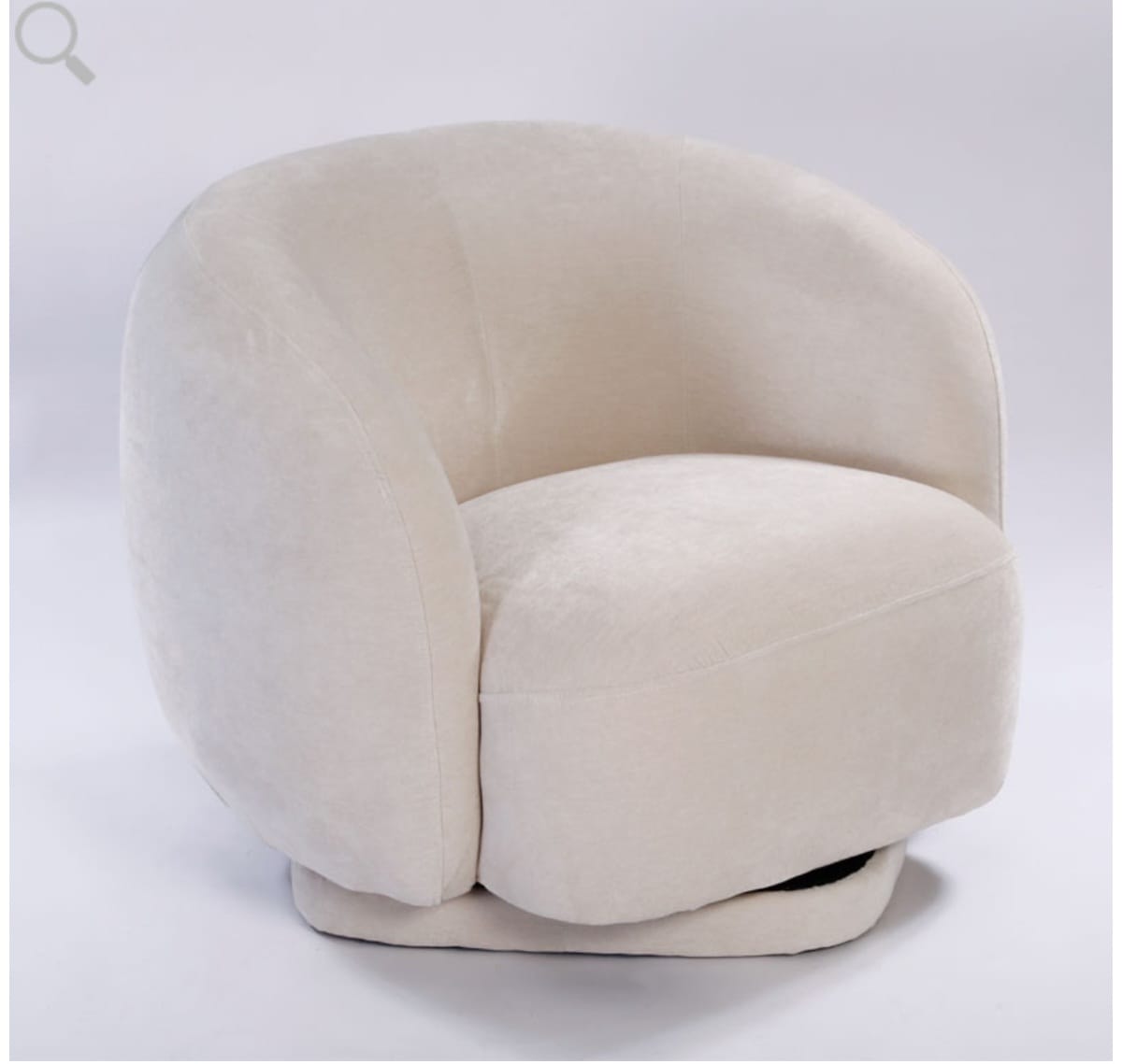 כורסה מסתובבת (3) כורסה מסתובבת - שמנת – תמונה 1