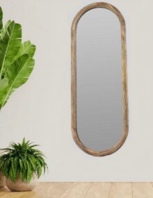 ⁦מראה אובלית עץ לקיר⁩ – תמונה ⁦5⁩