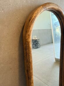 ⁦מראה אובלית עץ לקיר⁩ – תמונה ⁦3⁩