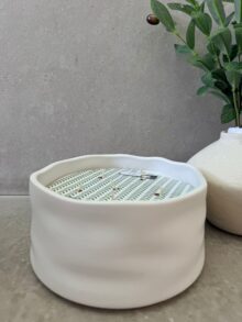 נר חרס עגול 6 פתילים